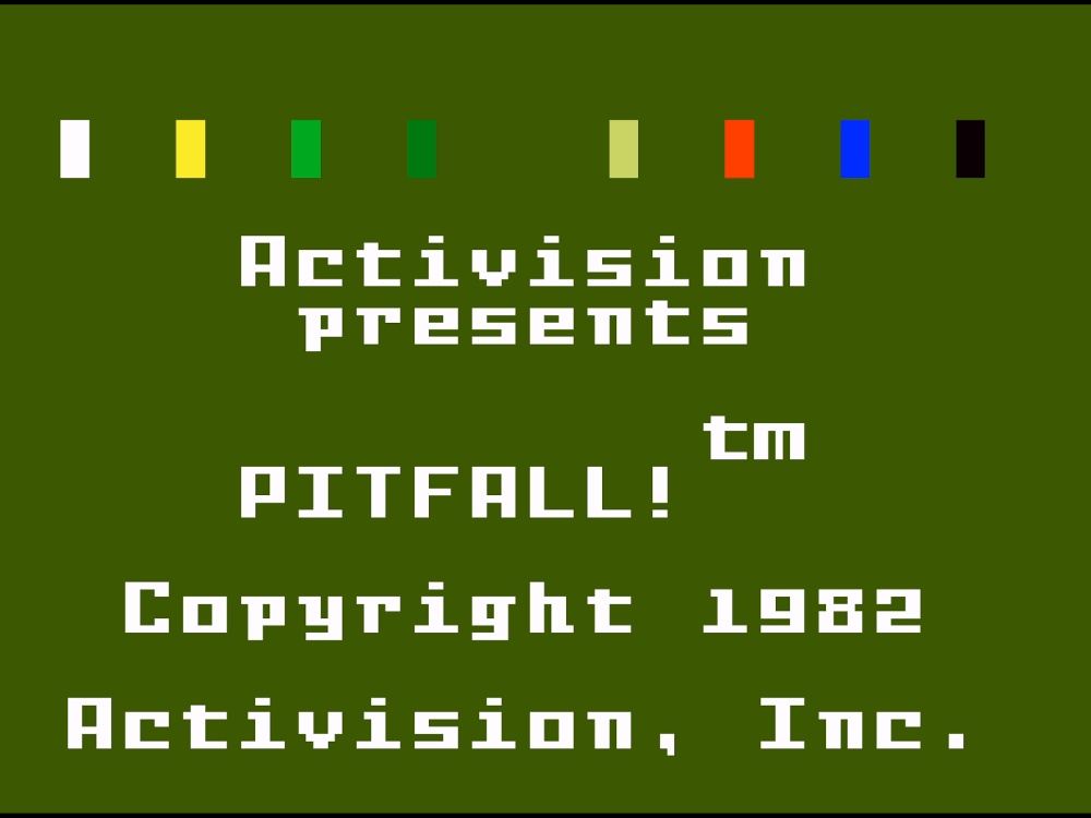 Title Screen of Pitfall for Intellivision